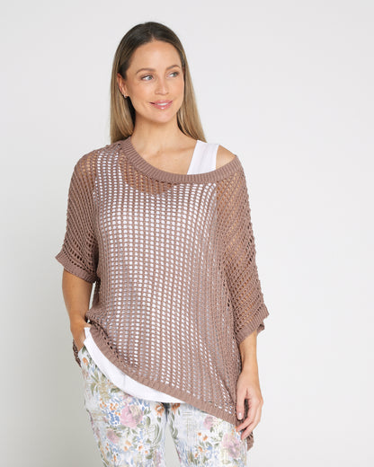 Salma Summer Cotton Knit - Mocha