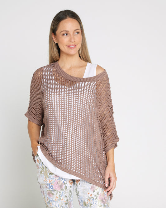 Salma Summer Cotton Knit - Mocha