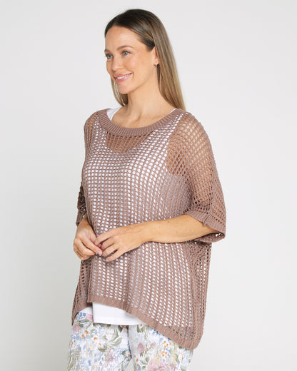 Salma Summer Cotton Knit - Mocha