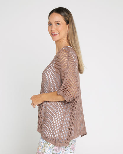 Salma Summer Cotton Knit - Mocha