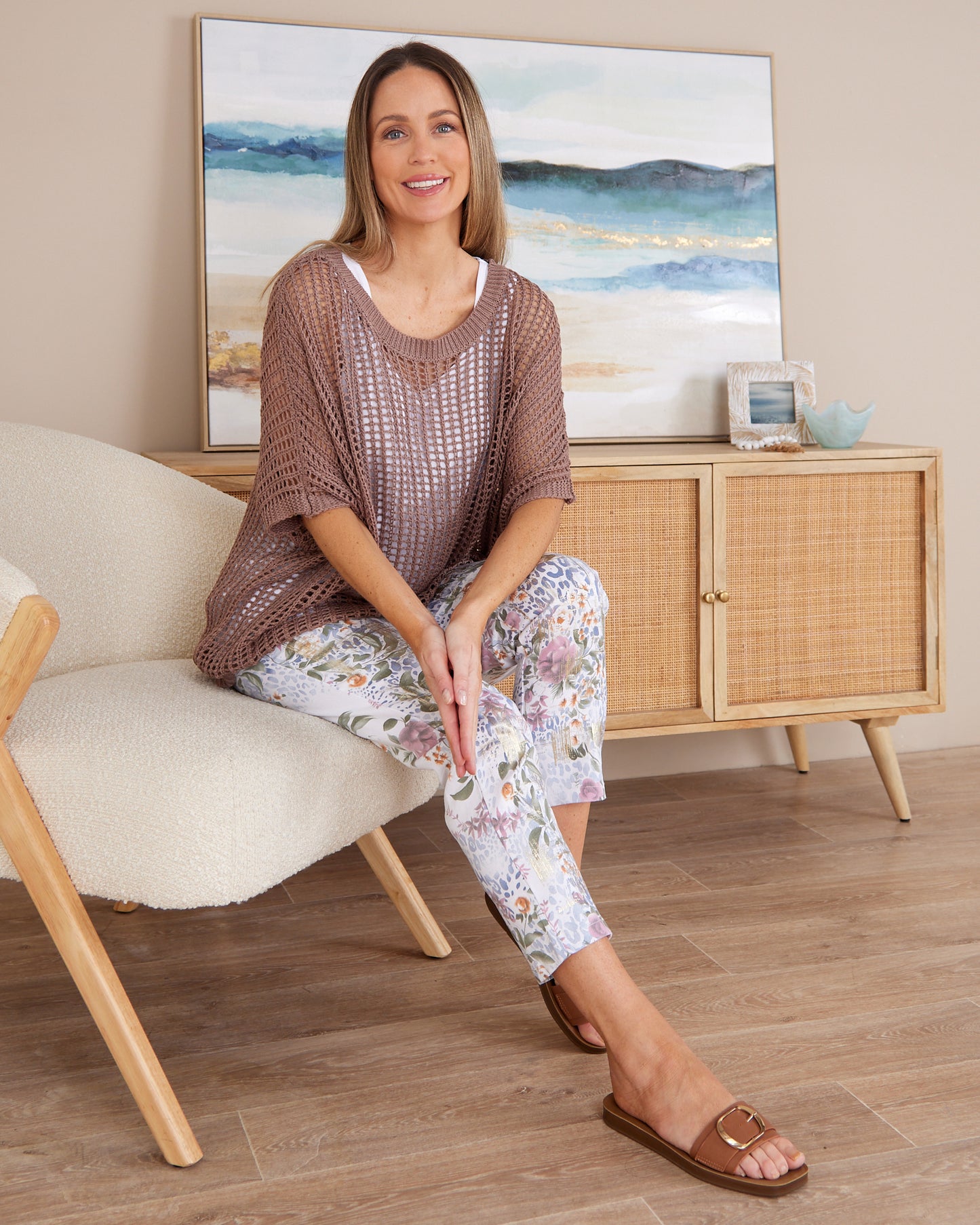 Salma Summer Cotton Knit - Mocha