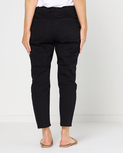 Sara Cotton Pants - Black