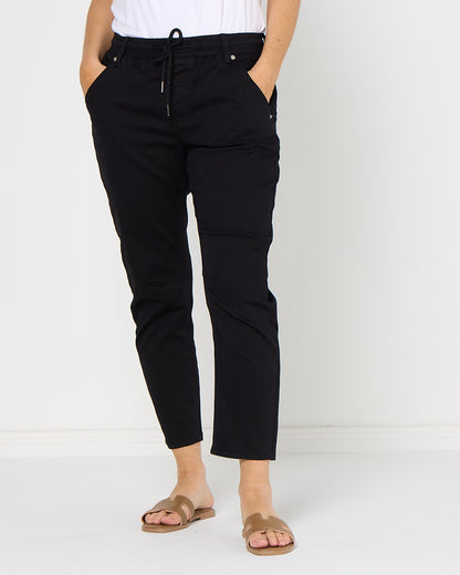Sara Cotton Pants - Black