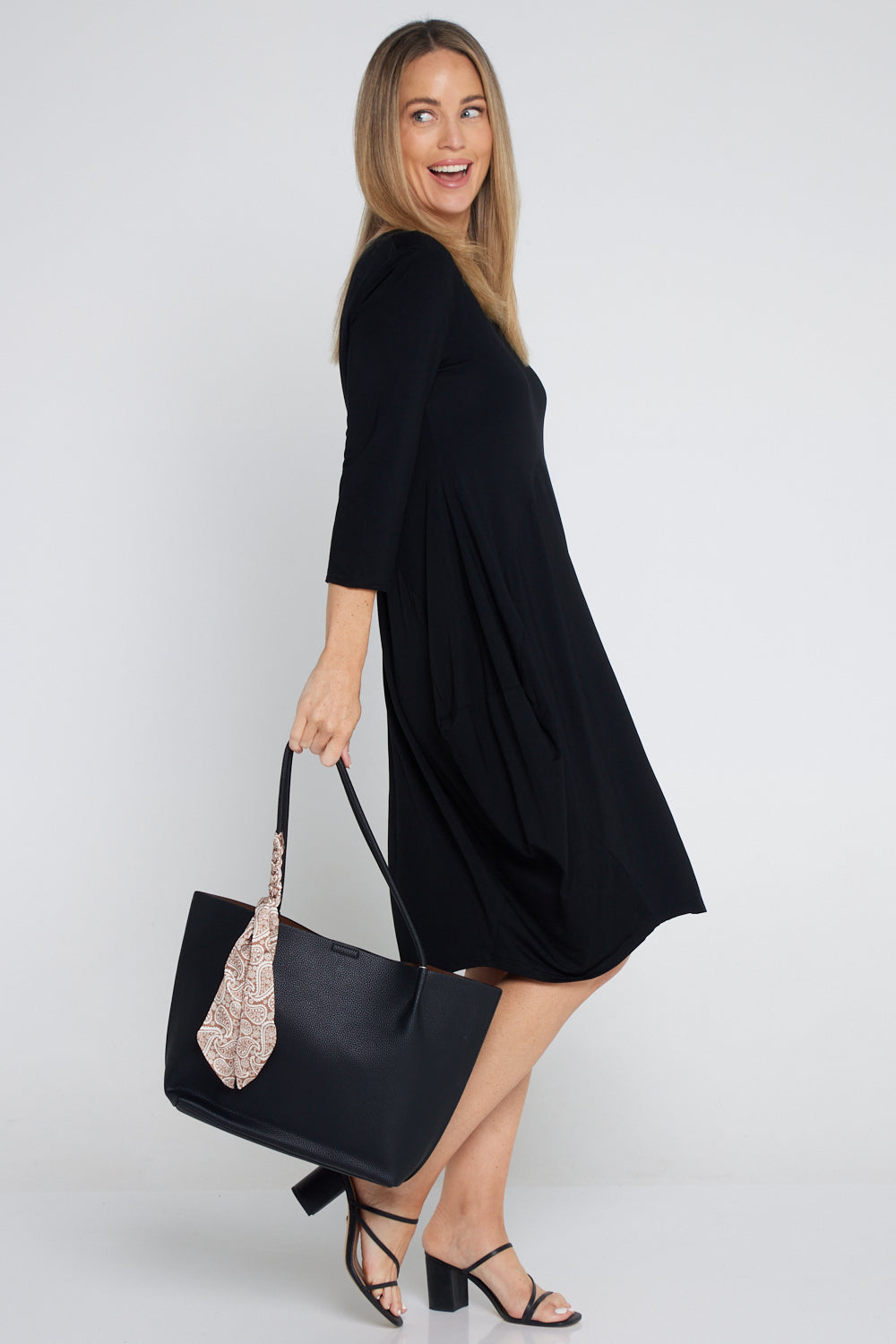 Faith Tote Bag Clutch Black TULIO Fashion