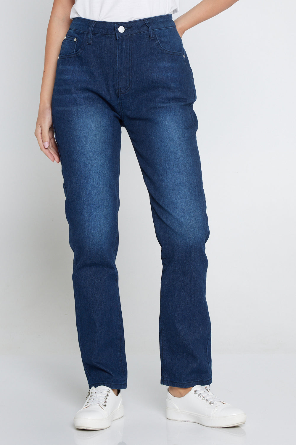 Savannah Cotton Jeans Dark Denim – TULIO Fashion
