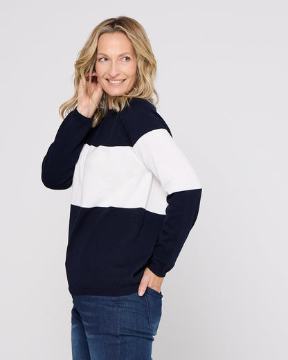 Savoie Stripe Jumper - Navy