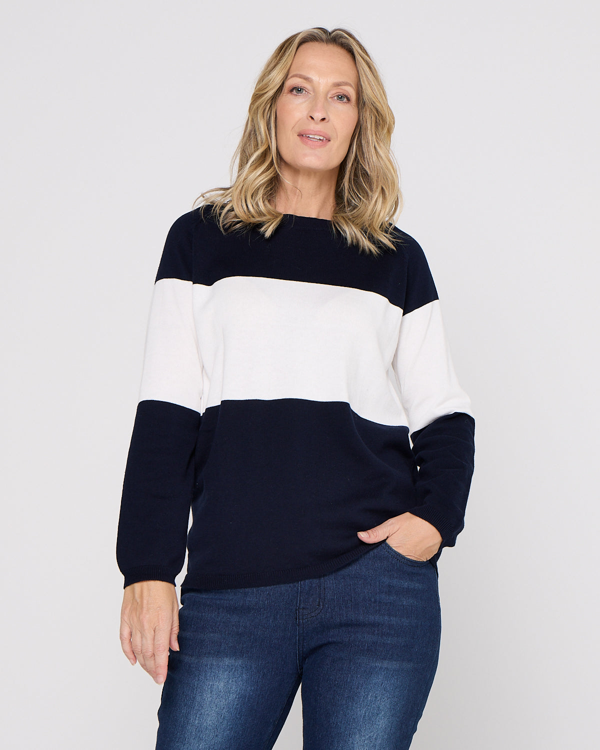 Savoie Stripe Jumper - Navy