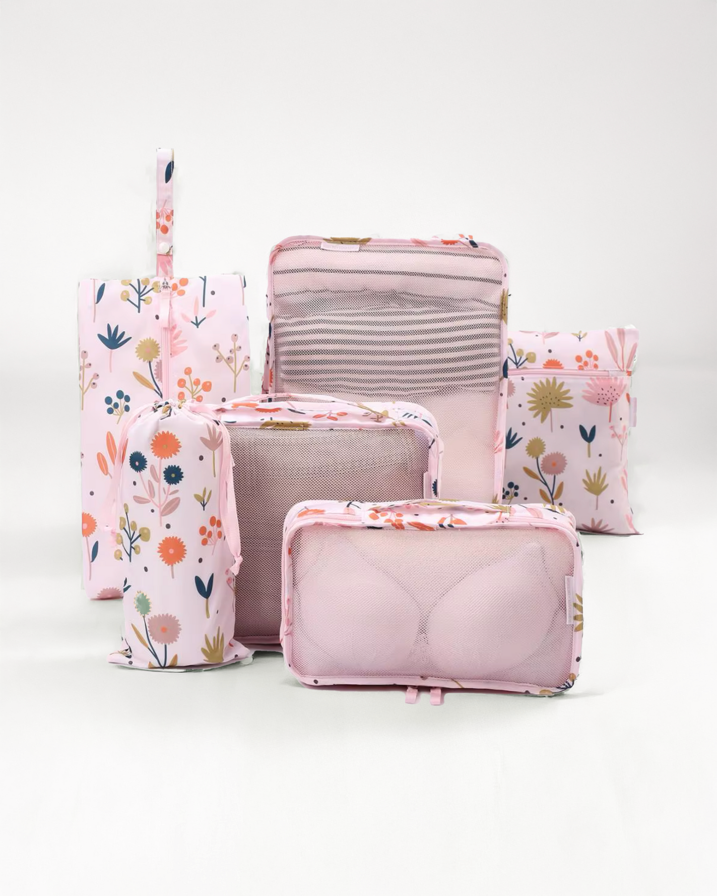 Travel Packing Organisers - Pink Protea