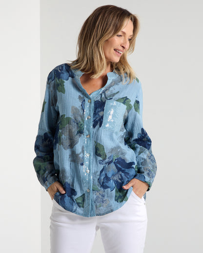 Carimo Top - Blue Wash