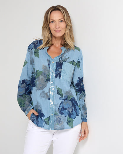 Carimo Top - Blue Wash
