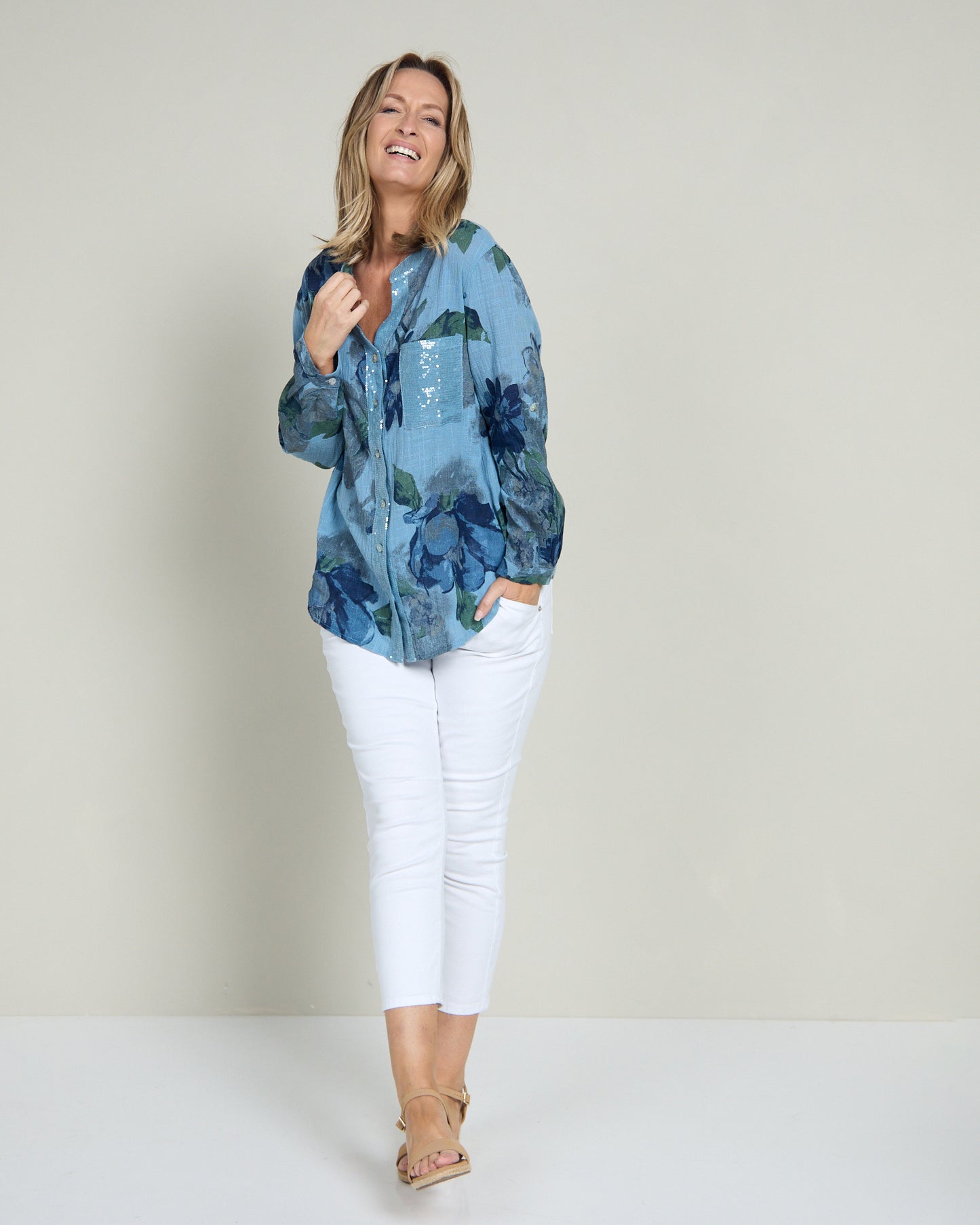 Carimo Top - Blue Wash