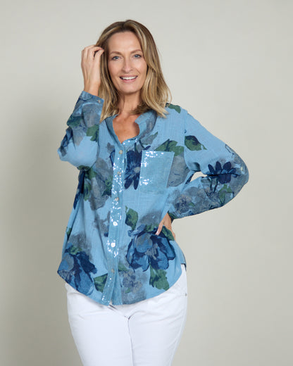 Carimo Top - Blue Wash