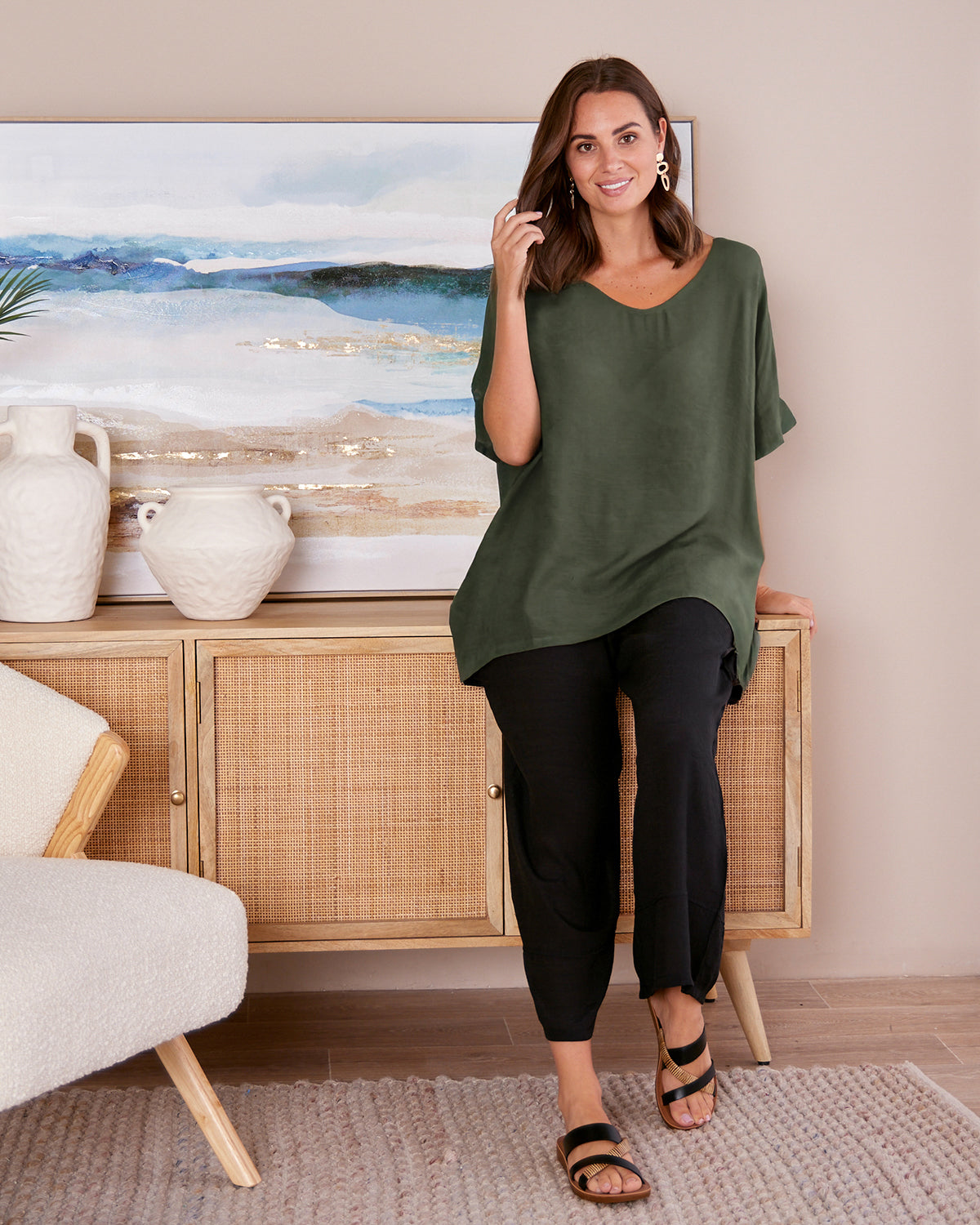 Serena Top - Cypress Green