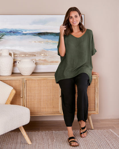 Serena Top - Cypress Green