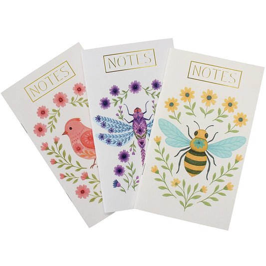 Set of 3 Notebooks - Birds & Bees