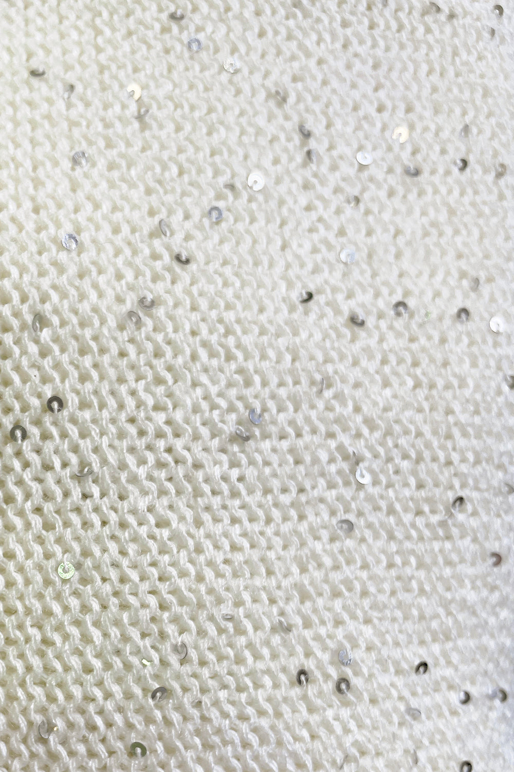 Shani Sequin Knit Jumper - Ivory Snow
