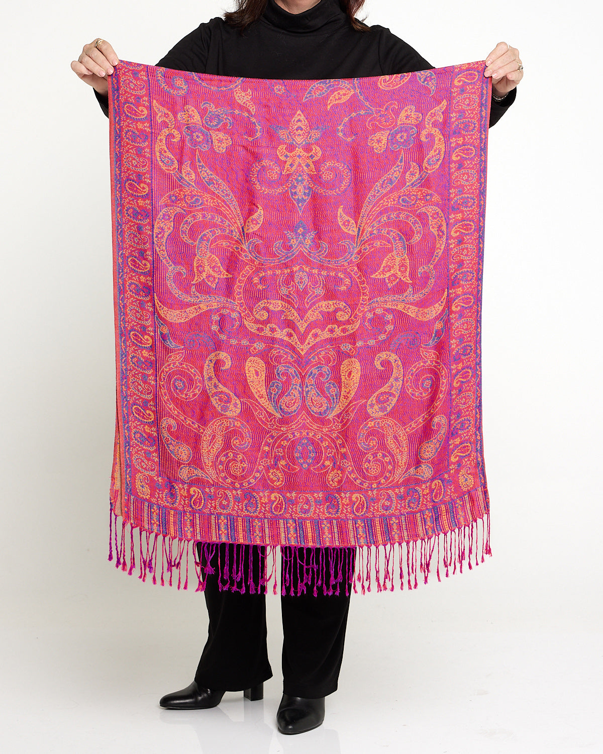 Sitar Reversible Scarf - Azalea Paisley