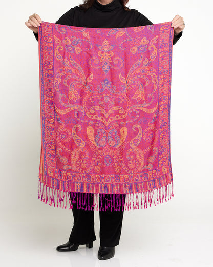 Sitar Reversible Scarf - Azalea Paisley