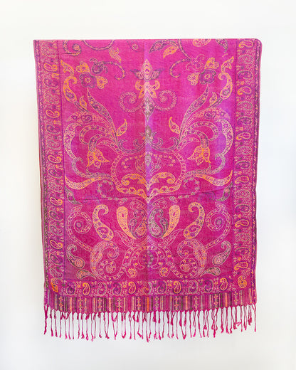 Sitar Reversible Scarf - Azalea Paisley
