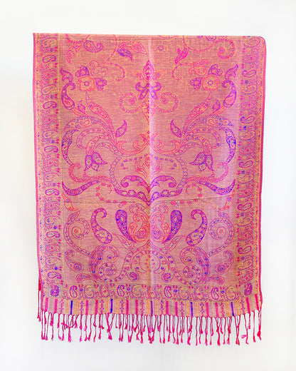 Sitar Reversible Scarf - Azalea Paisley