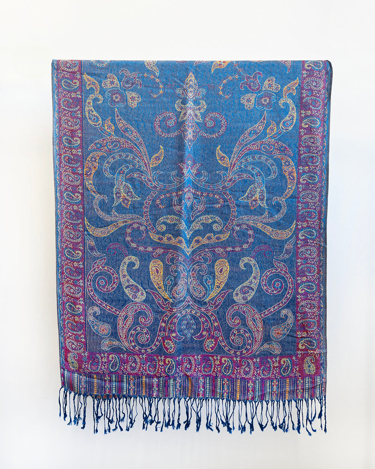 Sitar Reversible Scarf - Lapis Paisley