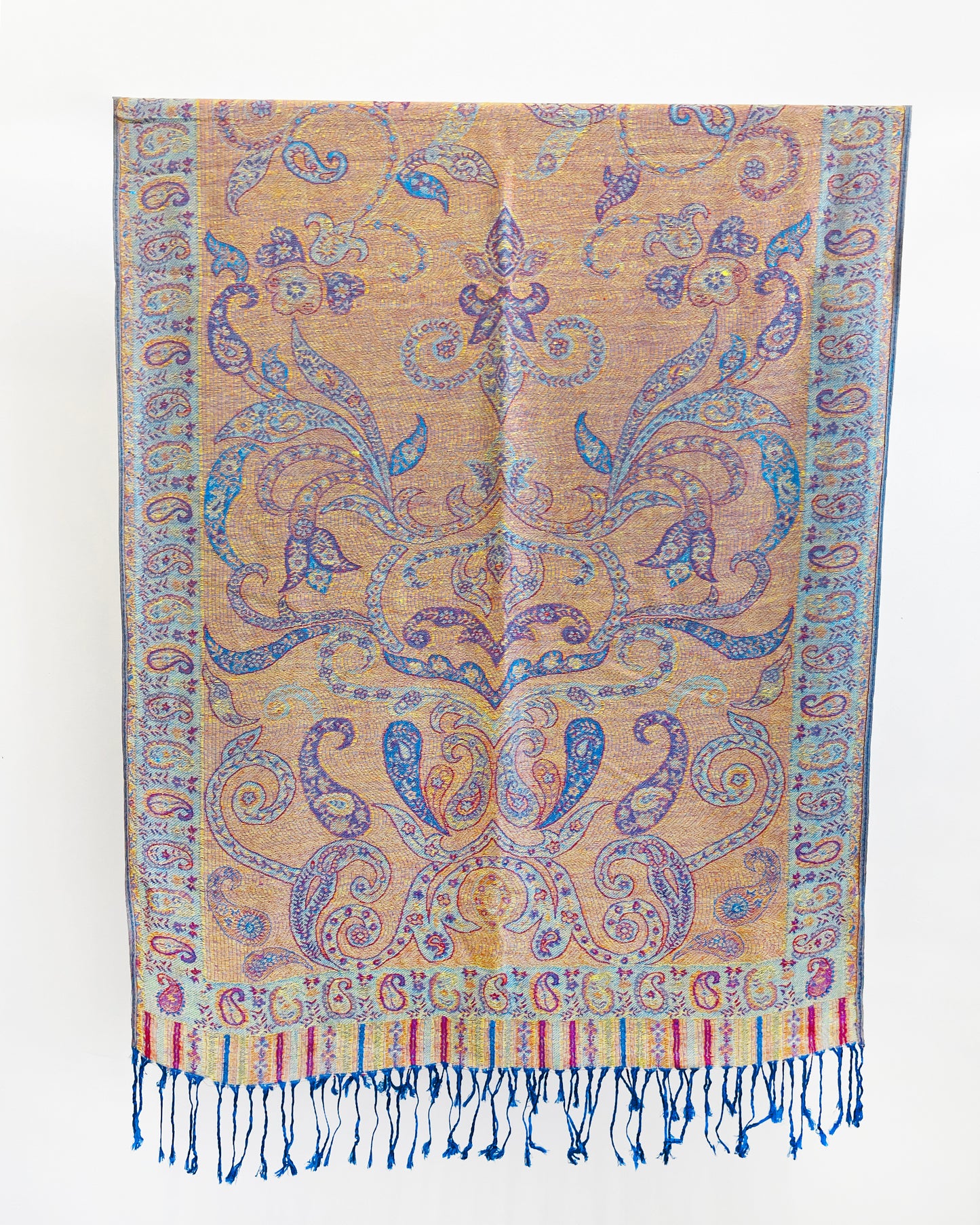 Sitar Reversible Scarf - Lapis Paisley