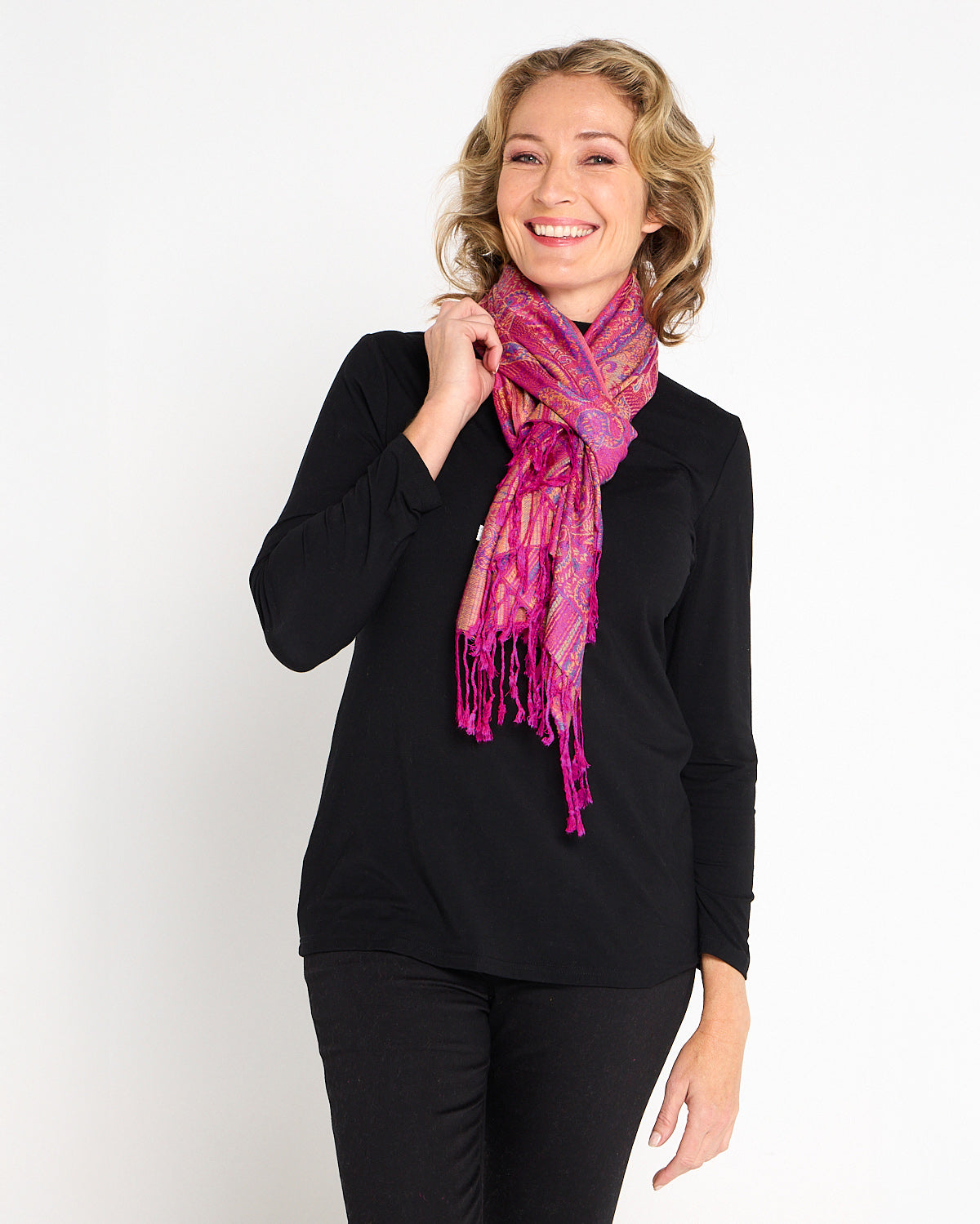 Sitar Reversible Scarf - Azalea Paisley