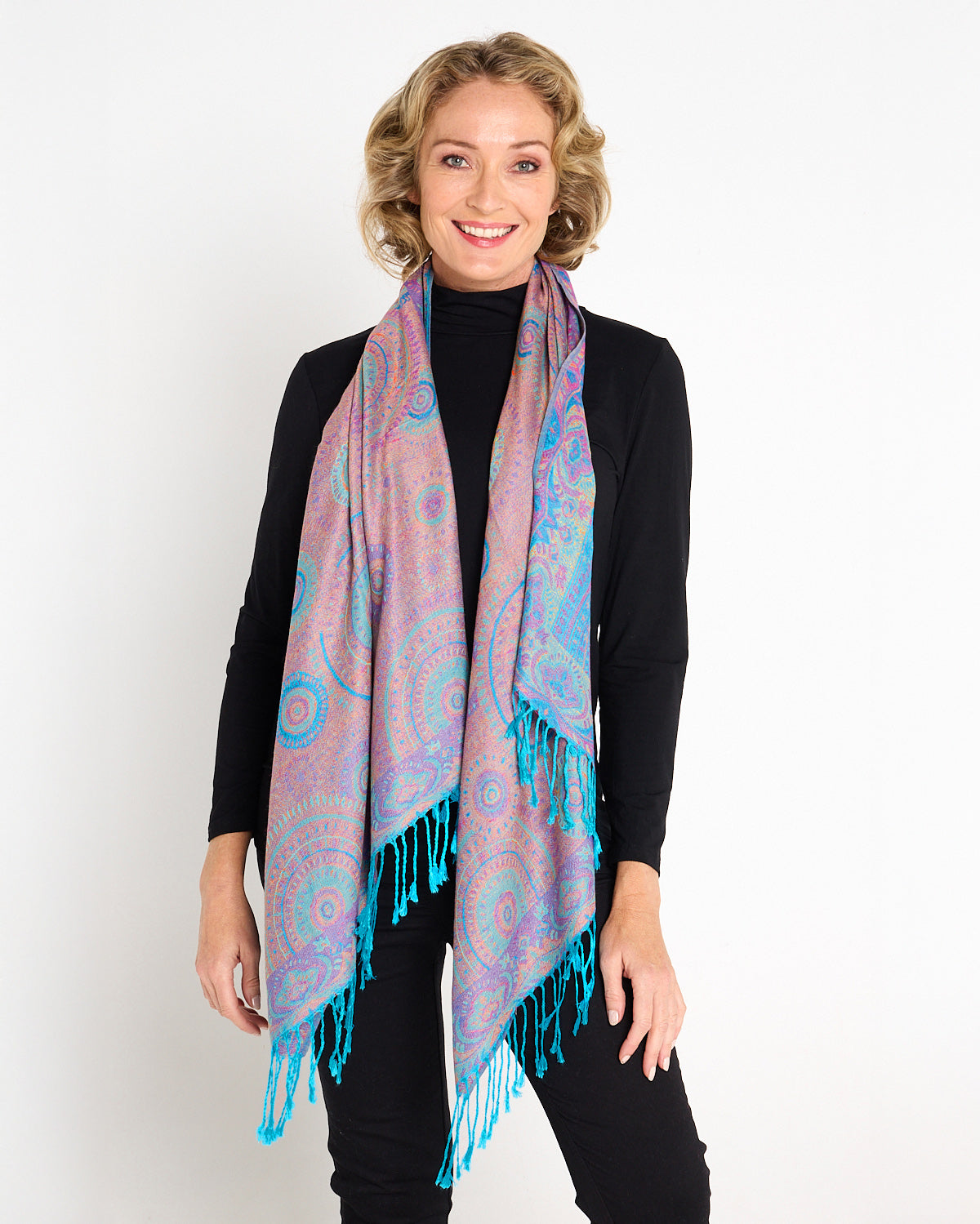 Sitar Reversible Scarf - Opal Mandala