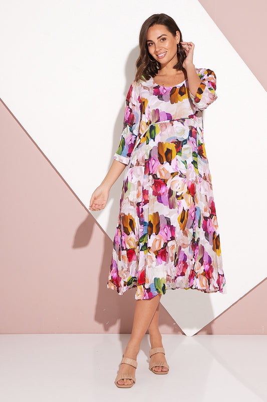 Bellissima Cotton Dress - Fire & Sea  Sophia Summer Clothes for Women –  TULIO Fashion