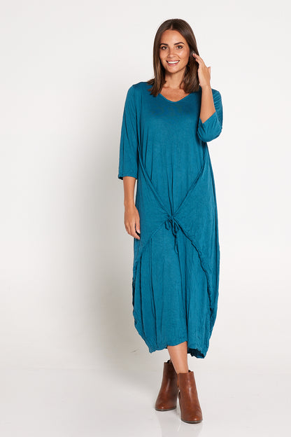 Sleeved Zoe Dress - Teal