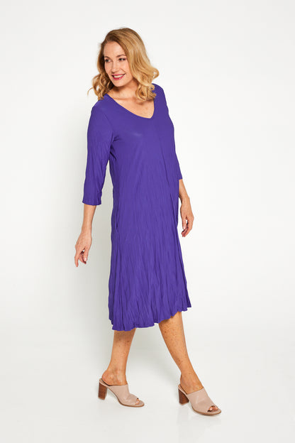 Sleeved Stella Dress - Purple