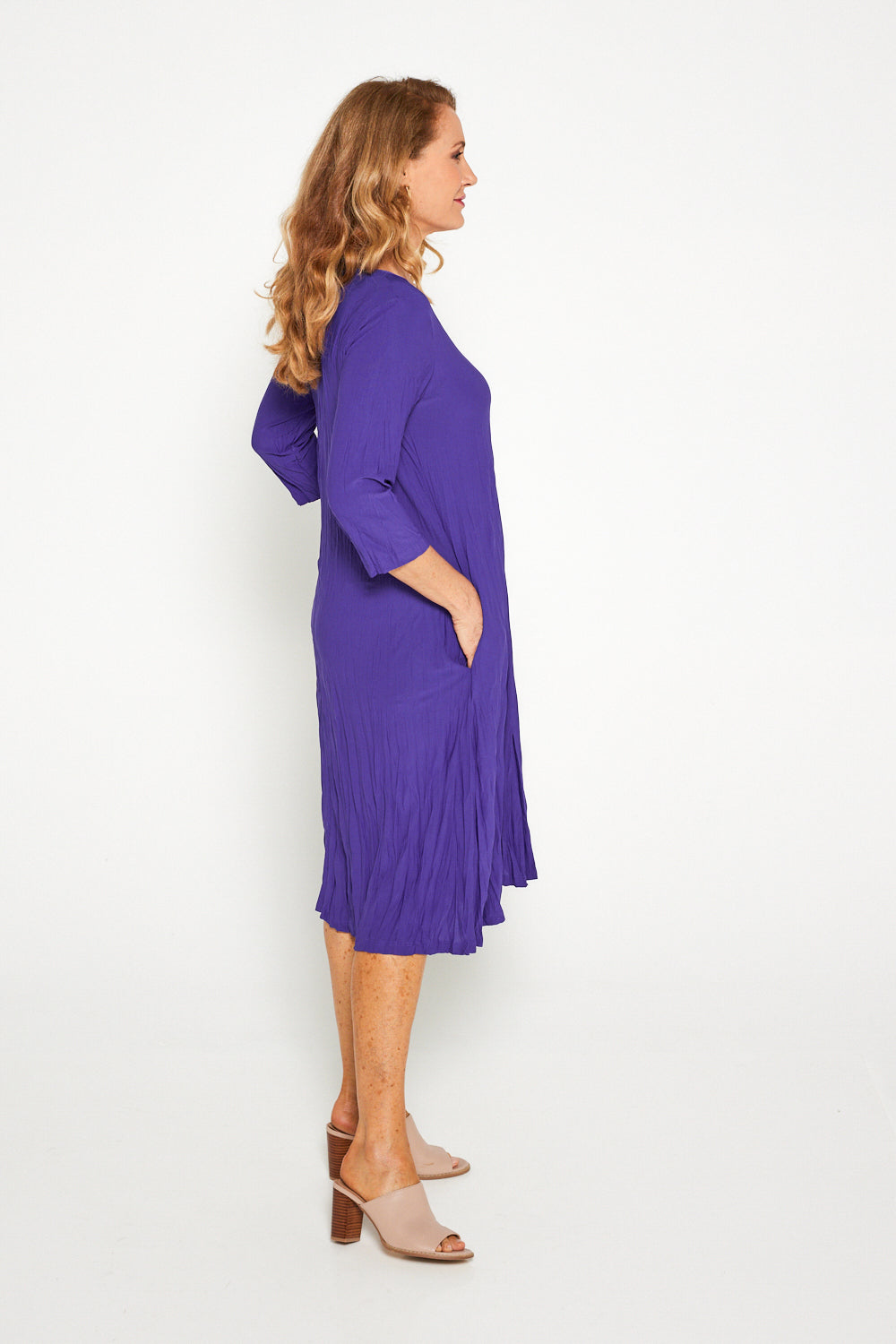 Sleeved Stella Dress - Purple