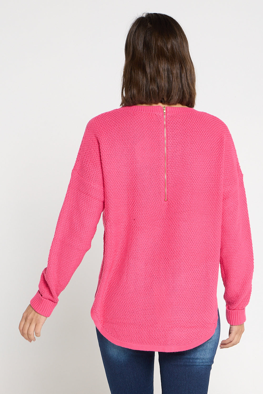 Brenda Waffle Knit - Hot Pink