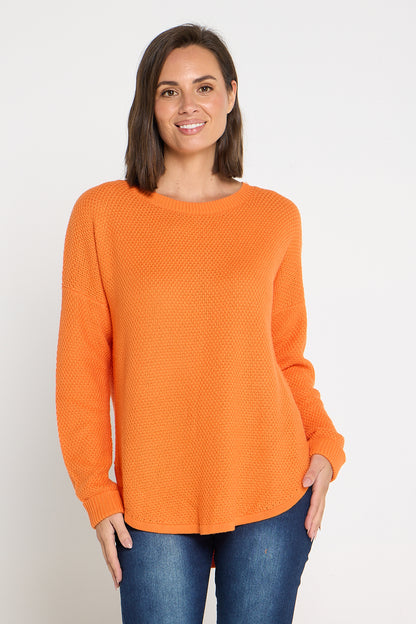 Brenda Waffle Knit - Orange