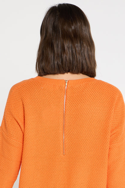 Brenda Waffle Knit - Orange