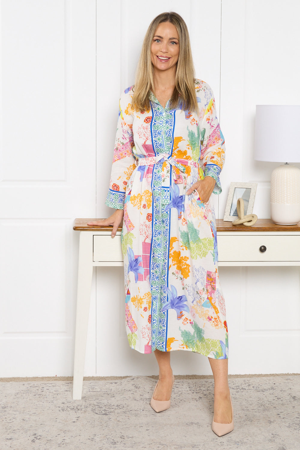 Sonya Shirt Dress - Summer Motif