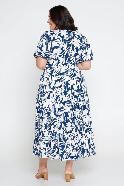 Soraya Dress - Navy/White Floral