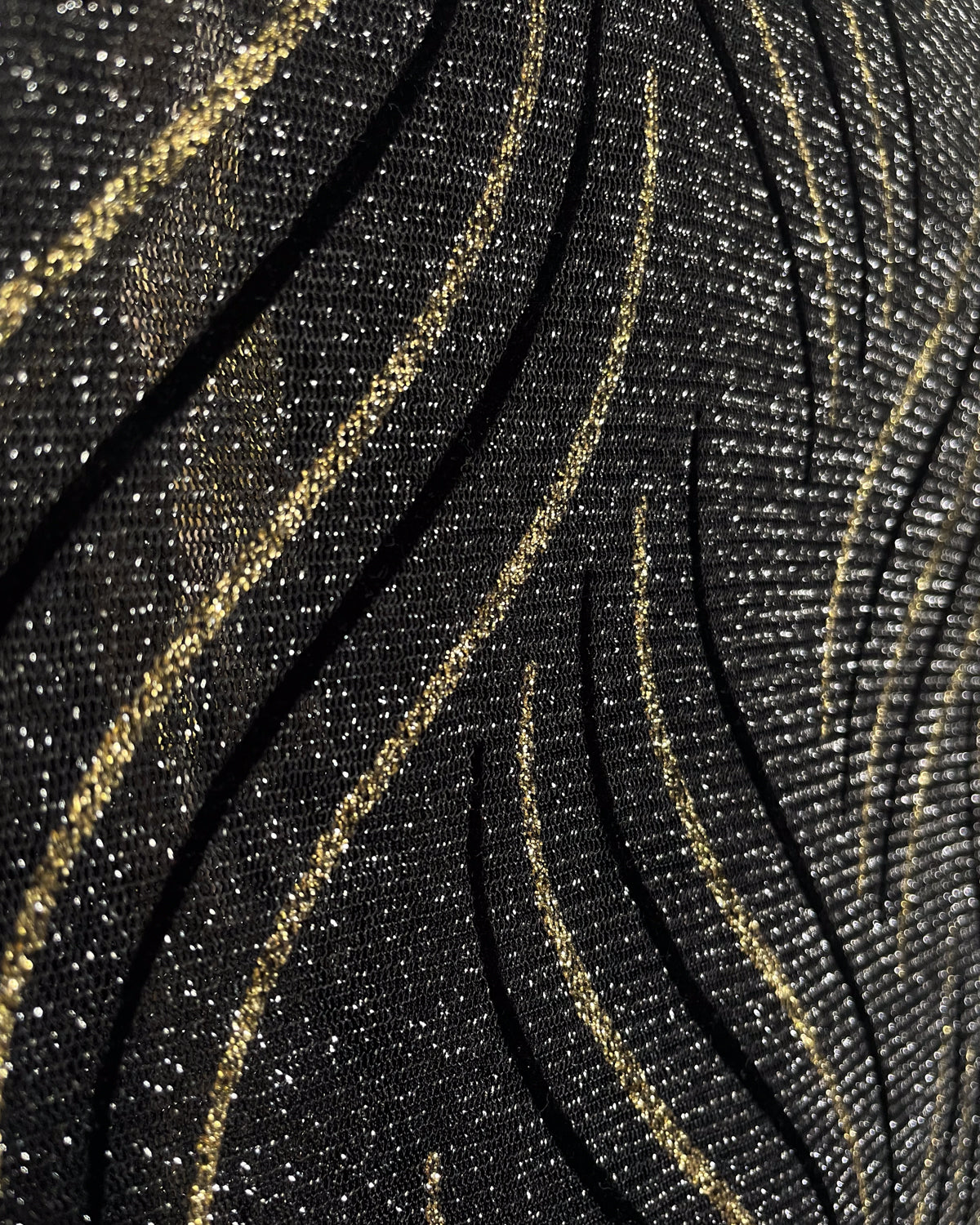 Sparkle Cape Top - Black/Gold