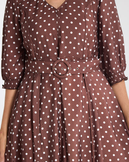 Silvan Dress - Chocolate Spot