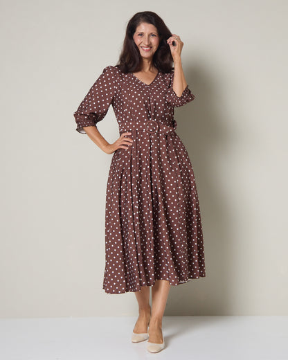 Silvan Dress - Chocolate Spot