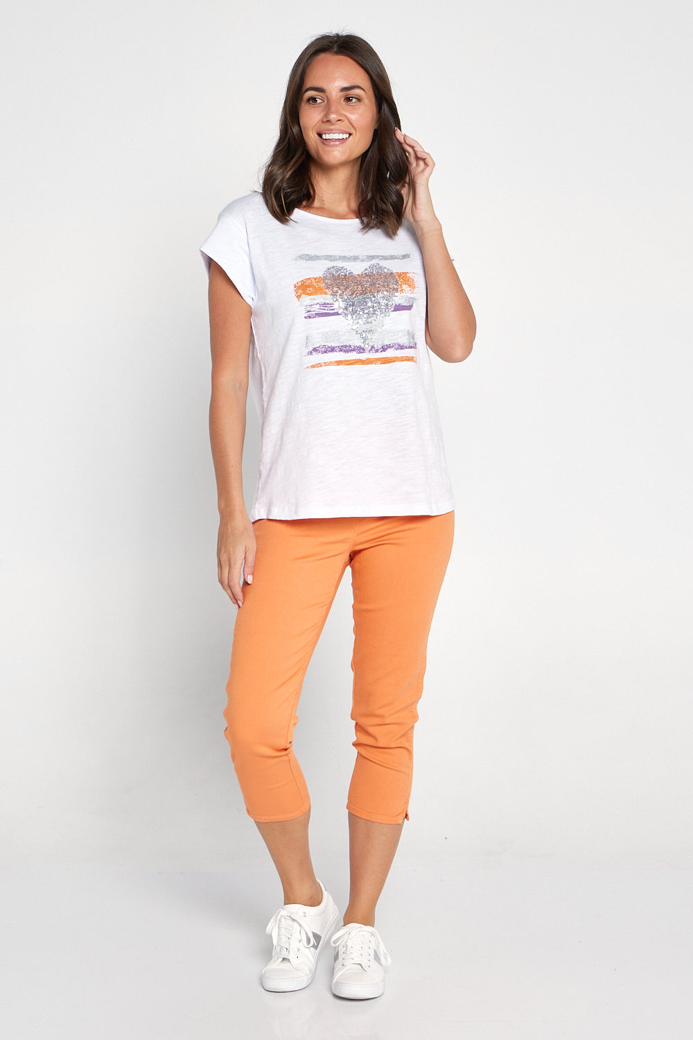Stefani Capri Pants - Orange