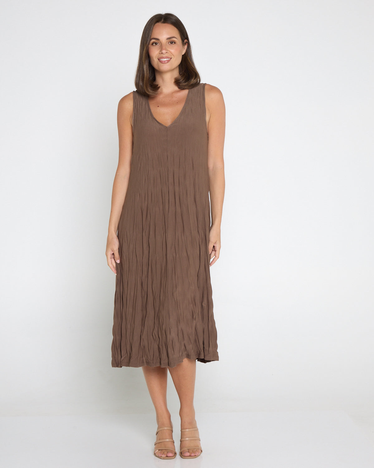 Stella Sleeveless Dress - Latte
