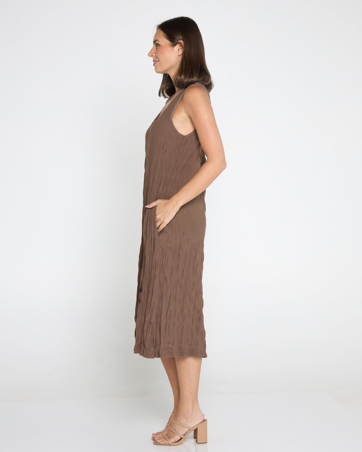 Stella Sleeveless Dress - Latte