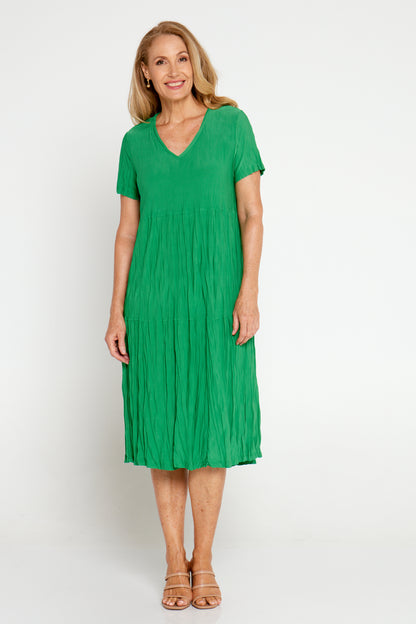Stella Tiered Dress - Emerald