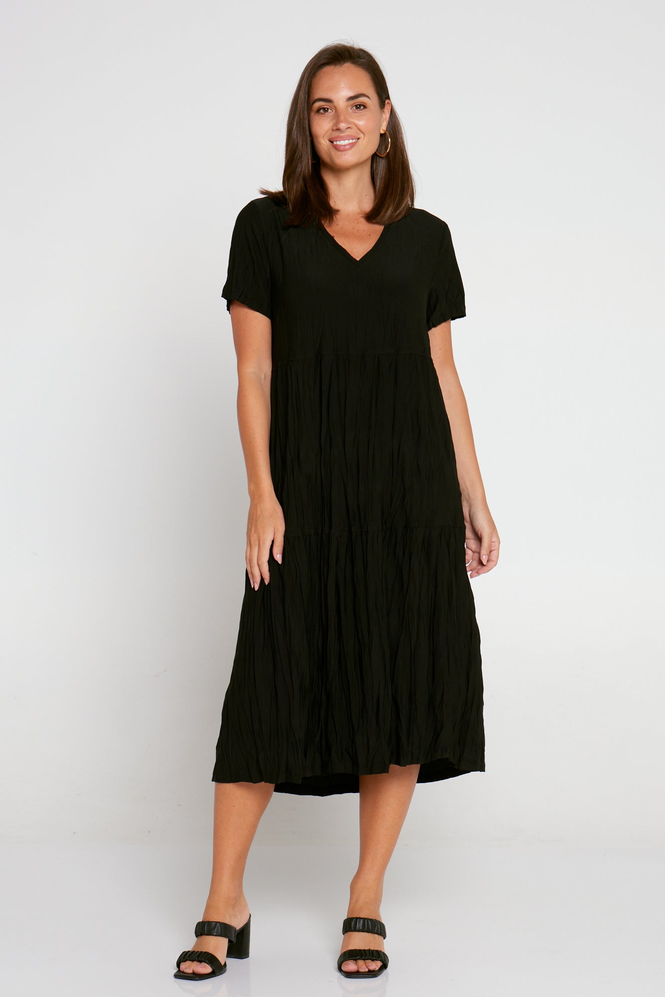 Stella Tiered Dress - Black – TULIO Fashion