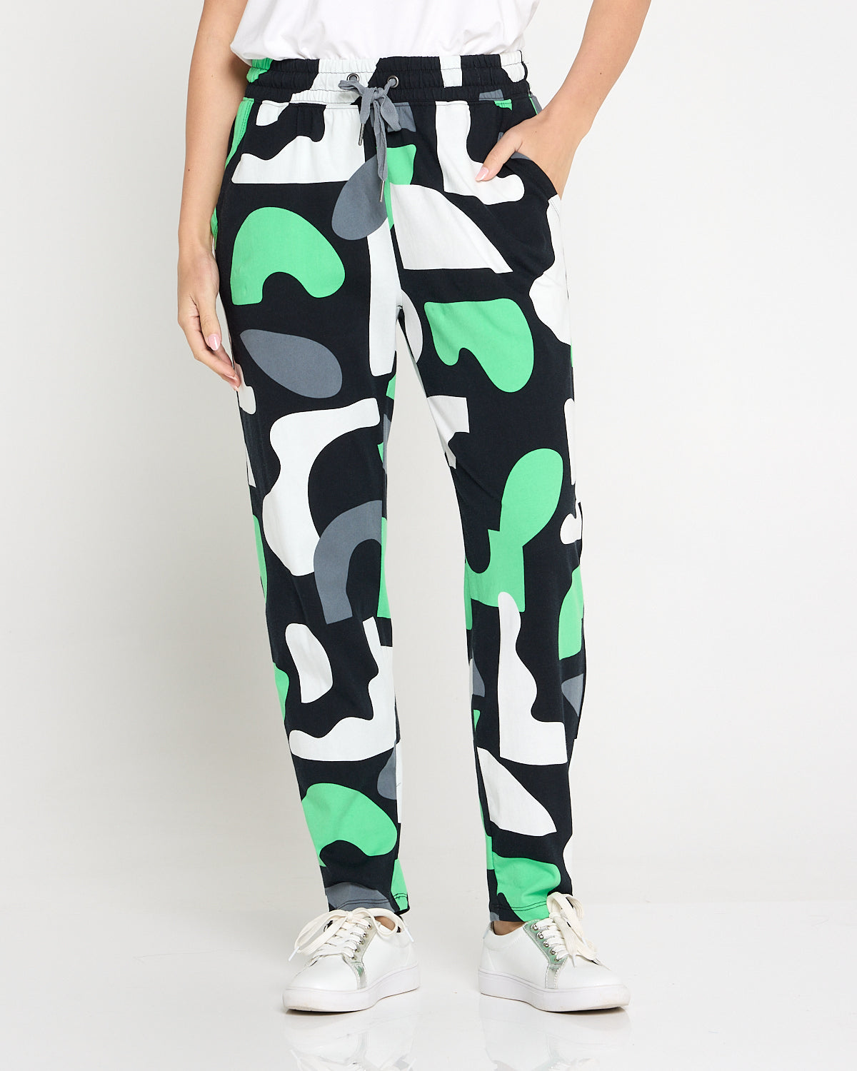 Stijl Cotton Track Pants - Abstract Yardage Print