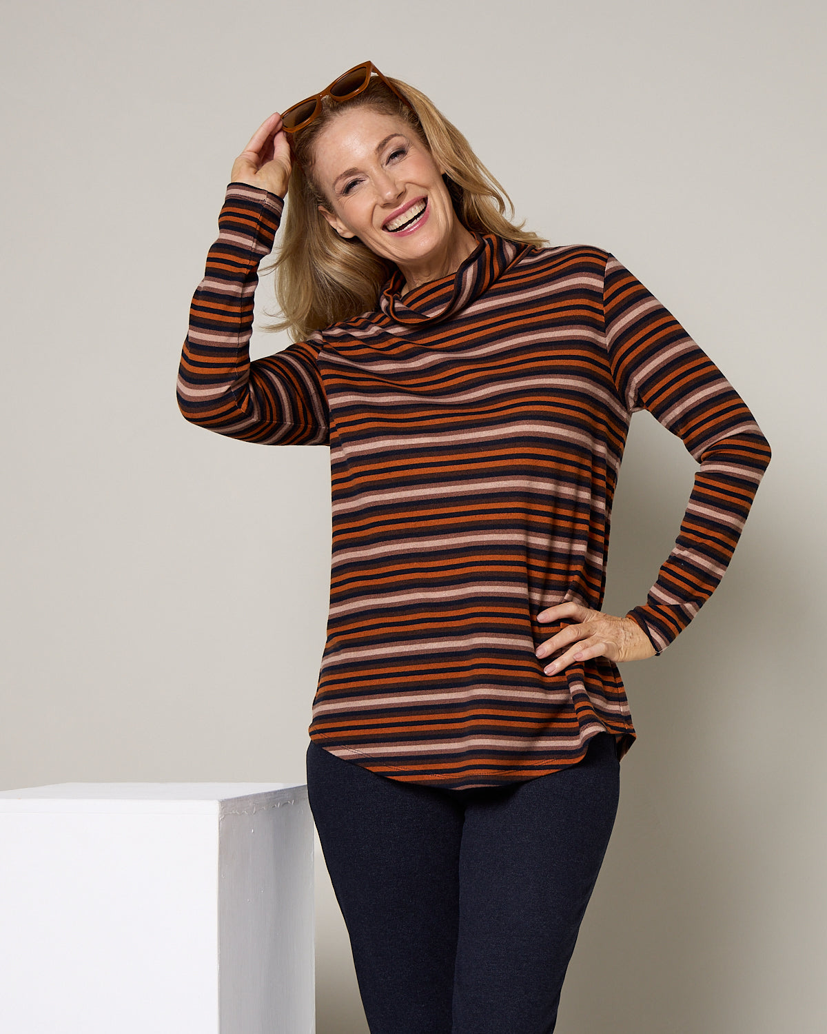Tallarook Top - Autumn Stripe