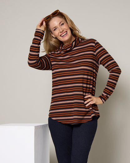 Tallarook Top - Autumn Stripe