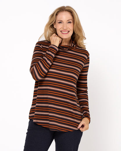 Tallarook Top - Autumn Stripe