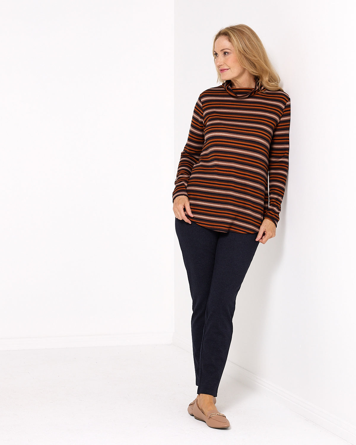 Tallarook Top - Autumn Stripe